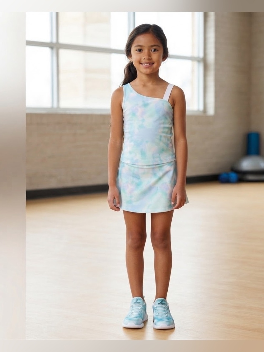 90 Degree By Reflex Girls Lux Cross Court Top & Skirt Set